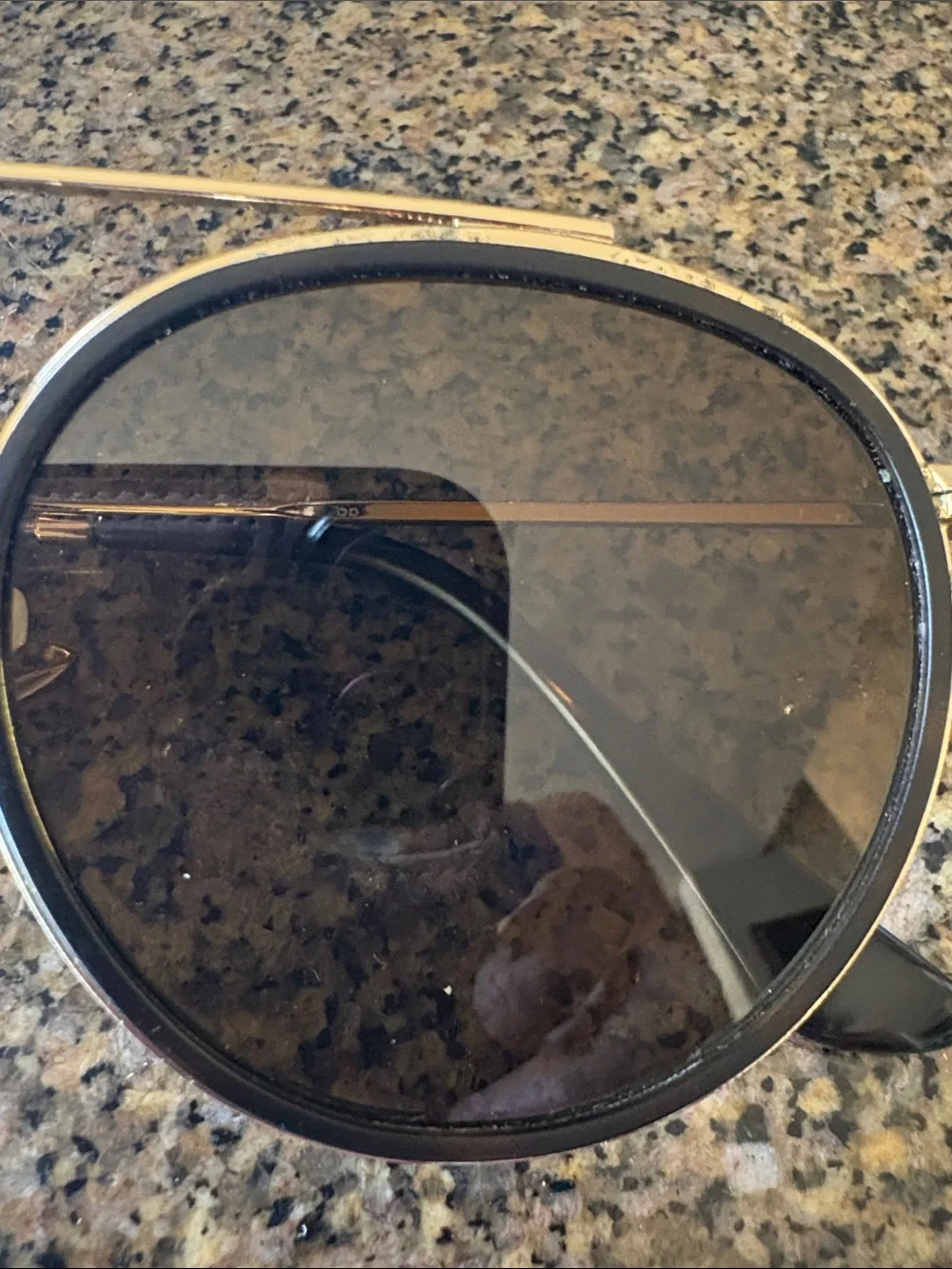 Ray-Ban light gold frame Sunglasses with Dark Lenses